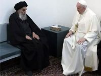 Papa Francisco em diálogo com o principal líder religioso do Iraque. 35030.jpeg Papa Francisco em diálogo com o principal líder religioso do Iraque. 35030.jpeg