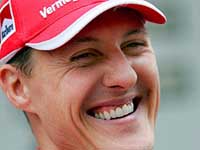 Schumacher prova a sua liderança