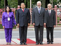Lukashenko, Kirchner e Chávez