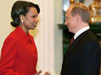 Condoleezza Rice quer melhorar relações com Rússia