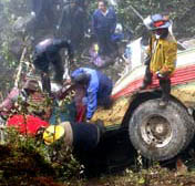 42 pessoas morreram em um acidente de ônibus  na Guatemala