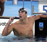 Michael Phelps é o primeiro atleta a conquistar 10 medalhas de ouro em Olimpíadas