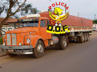 DOF prende roubo de carreta Scania  na fronteira com o Paraguai