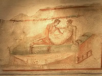 Antigo prostíbulo reaberto em Pompéia