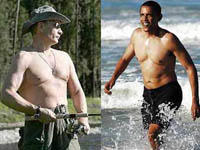 Torso desnudo de Obama. Internautas dizem que Putin é mais sexy