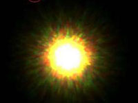 Fotografia de planeta girando em torno de uma estrela semelhante ao Sol