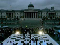 Partida de xadrez no gelo entre Londres e Moscovo terminou empatada