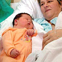 Polonesa deu à luz um superbebê de 7 quilos