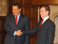 Chávez transmitiu saudaçoes de irmãos Castro a Medvedev