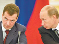 Putin e Medvedev já  distribuiram os cargos entre eles
