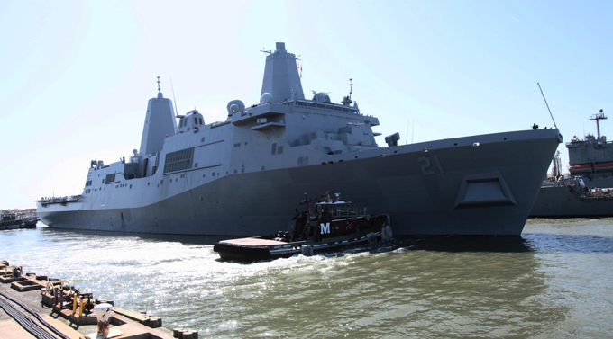 Navio de desembarque doca New York