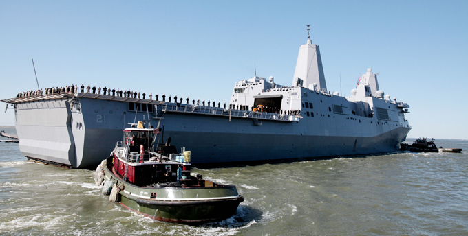 Navio de desembarque doca New York