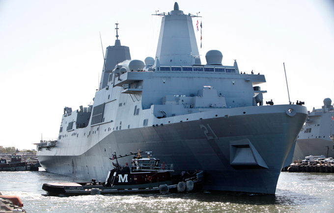 Navio de desembarque doca New York