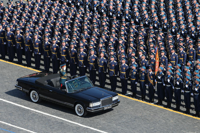 Desfile militar na Praça  Vermelha no Dia da Vitória