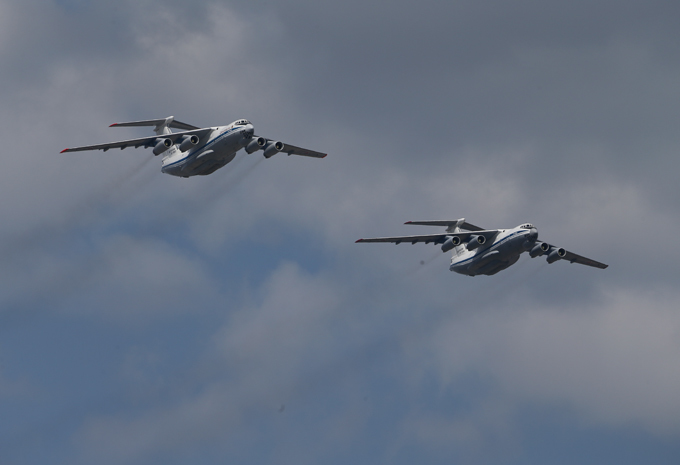 Desfile militar na Praça  Vermelha no Dia da Vitória