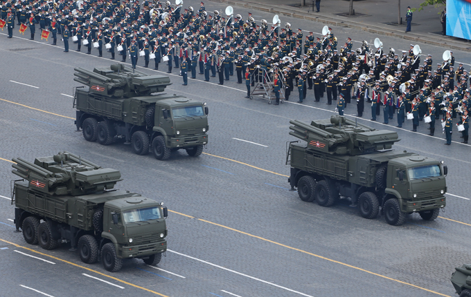 Desfile militar na Praça  Vermelha no Dia da Vitória