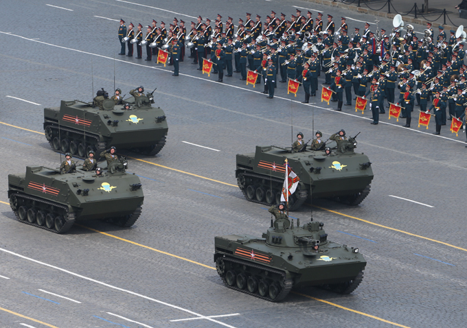 Desfile militar na Praça  Vermelha no Dia da Vitória