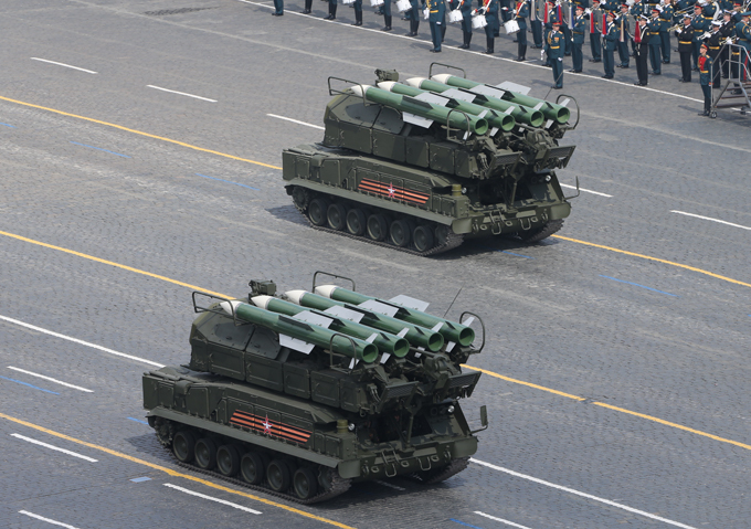 Desfile militar na Praça  Vermelha no Dia da Vitória