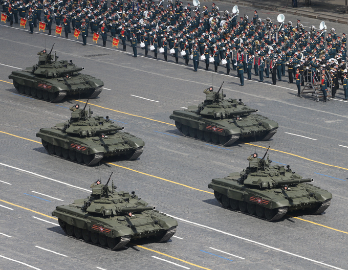 Desfile militar na Praça  Vermelha no Dia da Vitória