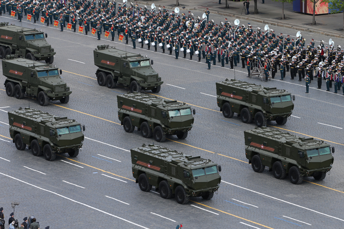Desfile militar na Praça  Vermelha no Dia da Vitória