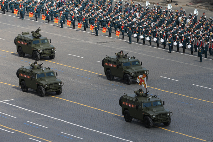 Desfile militar na Praça  Vermelha no Dia da Vitória