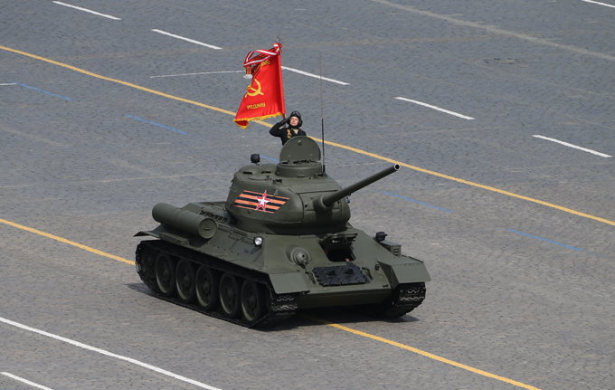 Desfile militar na Praça  Vermelha no Dia da Vitória