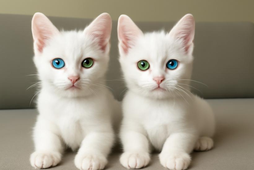 Котята с разным цветом глаз