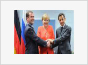 Medvedev, Merkel e Sarkozy discutem relações bilaterais