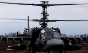 Tripulações de helicópteros de ataque Ka-52 russos em ação