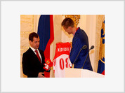 Dmitry Medvedev recebeu a equipe olímpica russa no Kremlin