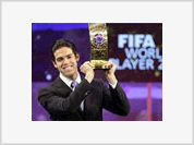 Kaká com grande vantagem venceu Messi e Cristiano Ronaldo