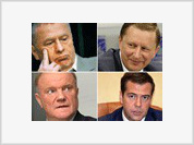 Quatro candidatos às  Eleições Presidenciais na Rússia