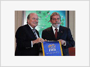 Blatter apoia  a candidatura do Brasil  à Copa do Mundo 2014